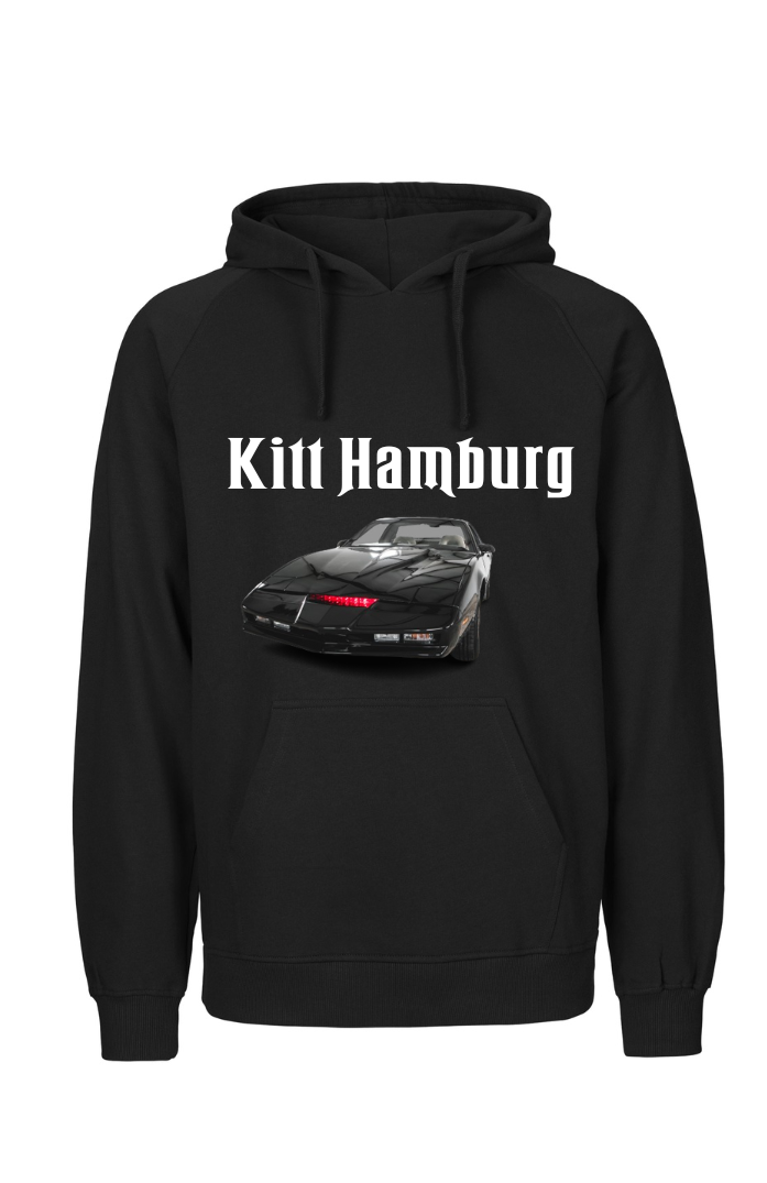 Hoodie  mit Kitt Hamburg Schriftzug und Bild von KITT