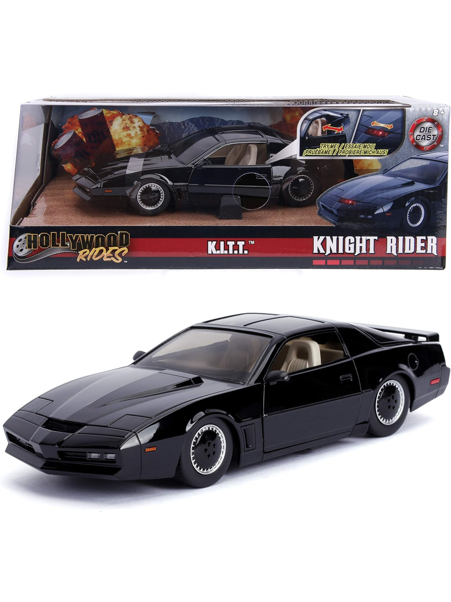 knight rider auto spielzeug ferngesteuert Knight Rider KITT 1982 Pontiac Firebird Modellauto 1:24 – K.I.T.T